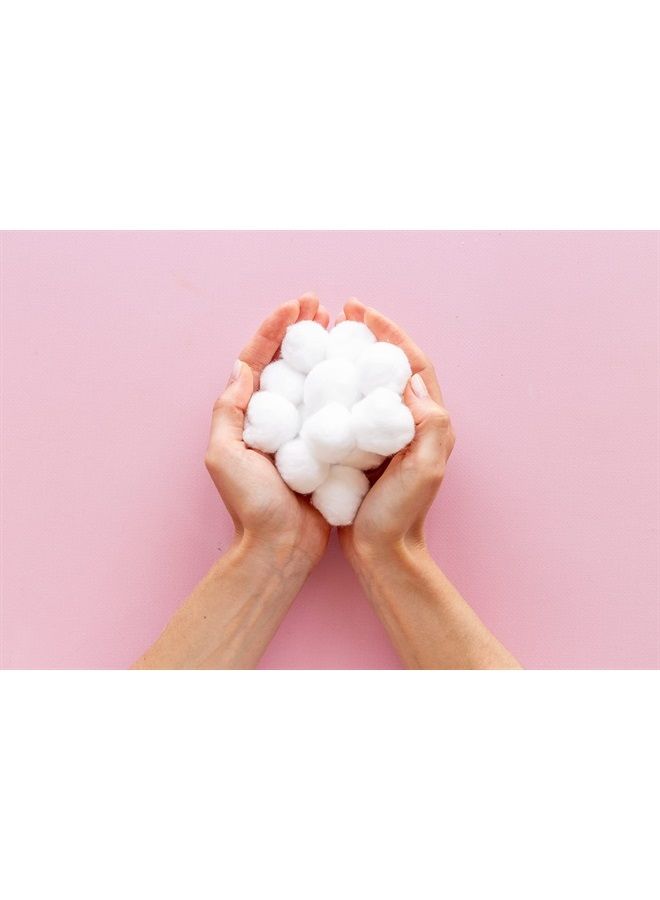 3000 Mini Cotton Balls for Make-Up, Nail Polish Removal, Nail Salons, Multi-Purpose, Made from 100% Natural Cotton, Soft and Absorbent, Bulk Pack for Establishments (10 Bags of 300))