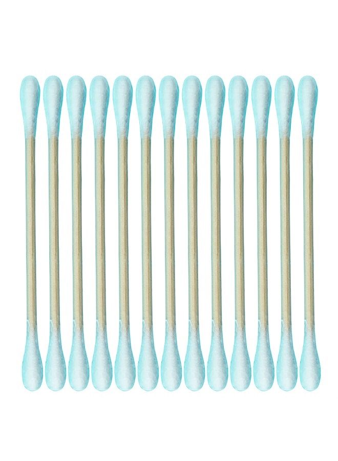 1050pcs CGR Organic cotton Swabs, 100% Cotton Double-Tipped, Bamboo Sticks(compostable), Travel Pack(3 Pack of 350 Swabs Total)