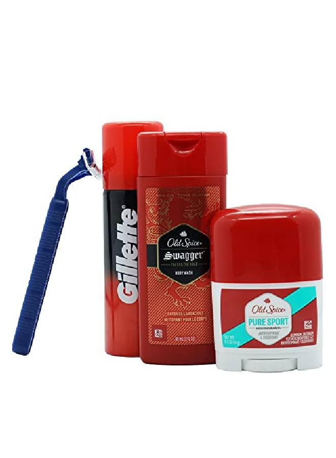 10 Piece Resealable Men'S Travel Kit