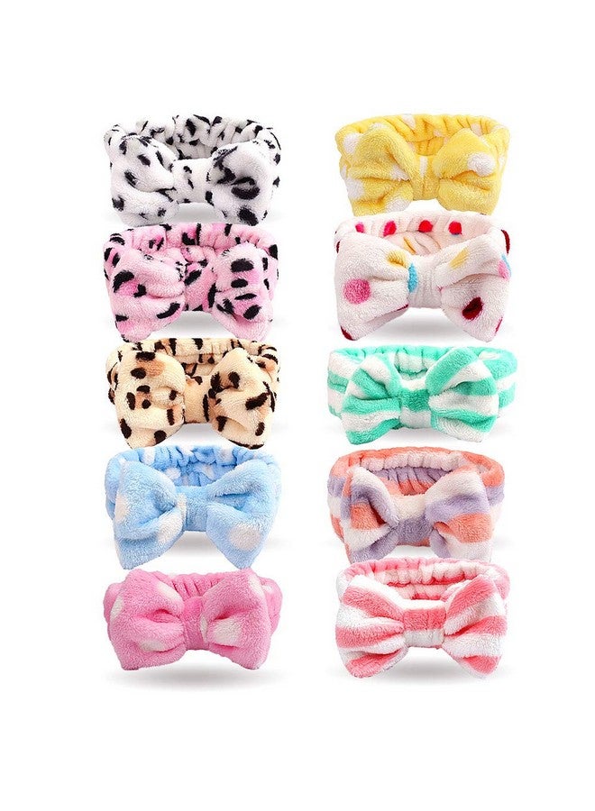 10 Pack Spa Headbands Towel Headbands For Washing Face Bow Headbands For Women Spa Headbands Facial Headband