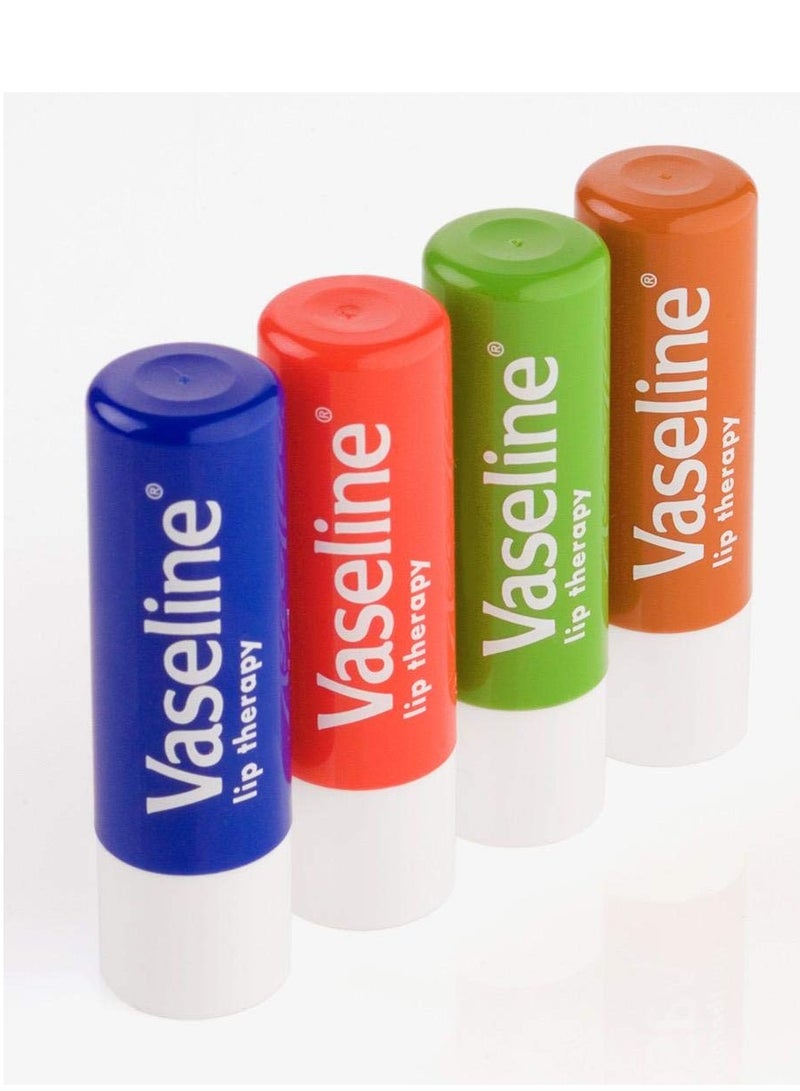 Vaseline lip therapy stick with petroleum jelly original aloe vera rosy lips cocoa butter 4 pack