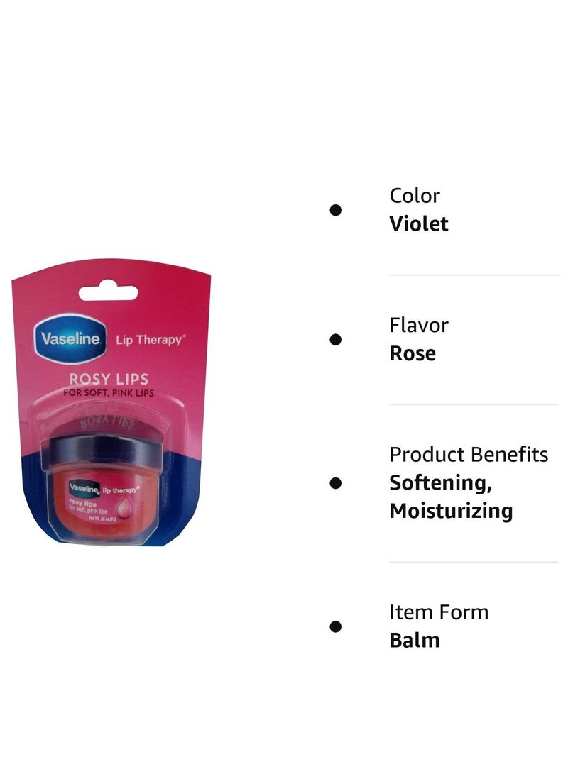 Vaseline rosy lips therapy 0.25 oz violet pack of 3