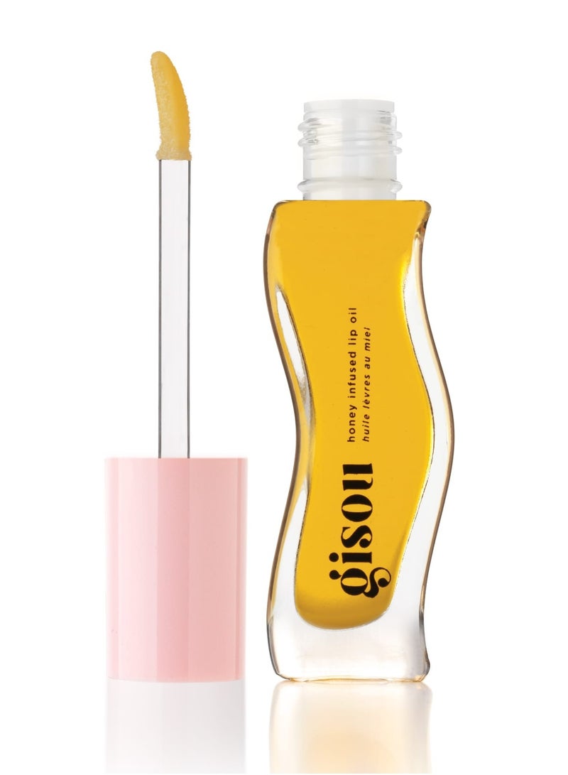 GISOU Honey Infused Lip Oil Nourishing Honey Lip Treatment for Hydration and Gloss  0.27 oz 8 mL