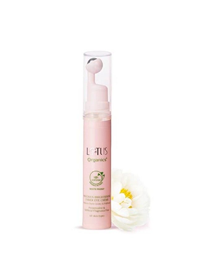 Precious Brightening Under Eye Cream ; With Cooling Massage Roller ; Reduces Puffiness & Dark Circles ; Preservative Free ; 15G