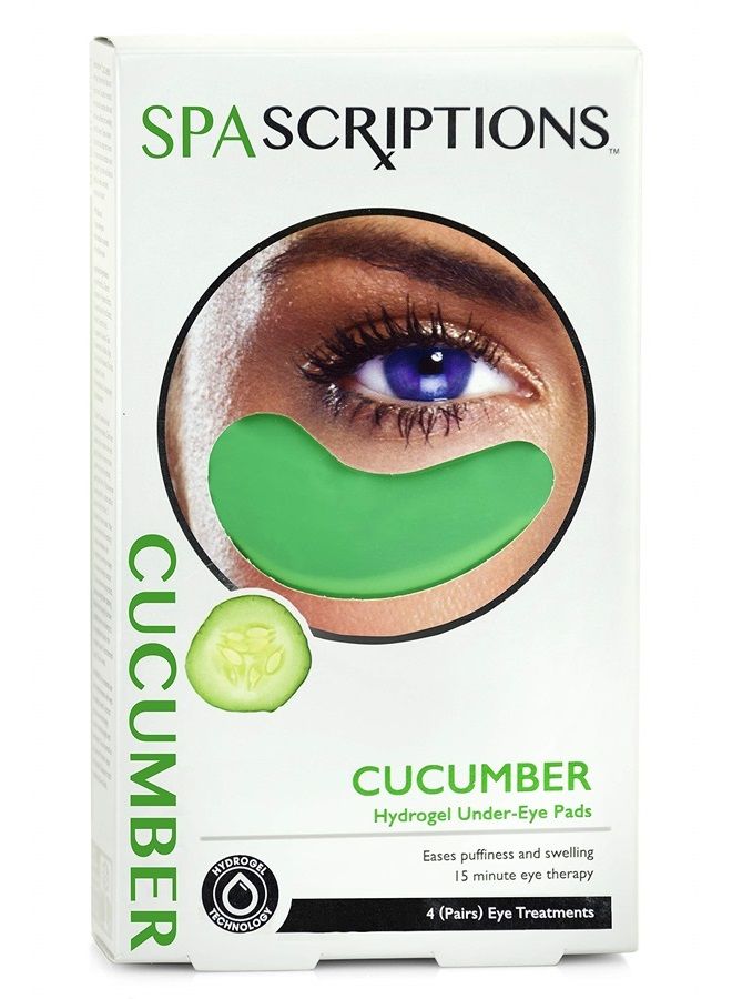 Underyes Treatment Hydrogel Cucumber Hydrating Under Eye Pads for Dark Circles and Puffy Eyes- 4 Pairs