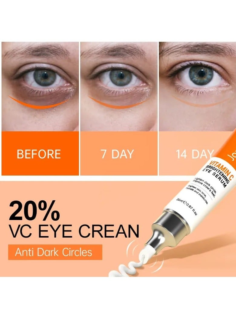 Vitamin C Brightening Eye Cream Serum Remove Dark Circles Eye Bags Wrinkles And Fine Lines 20 ml