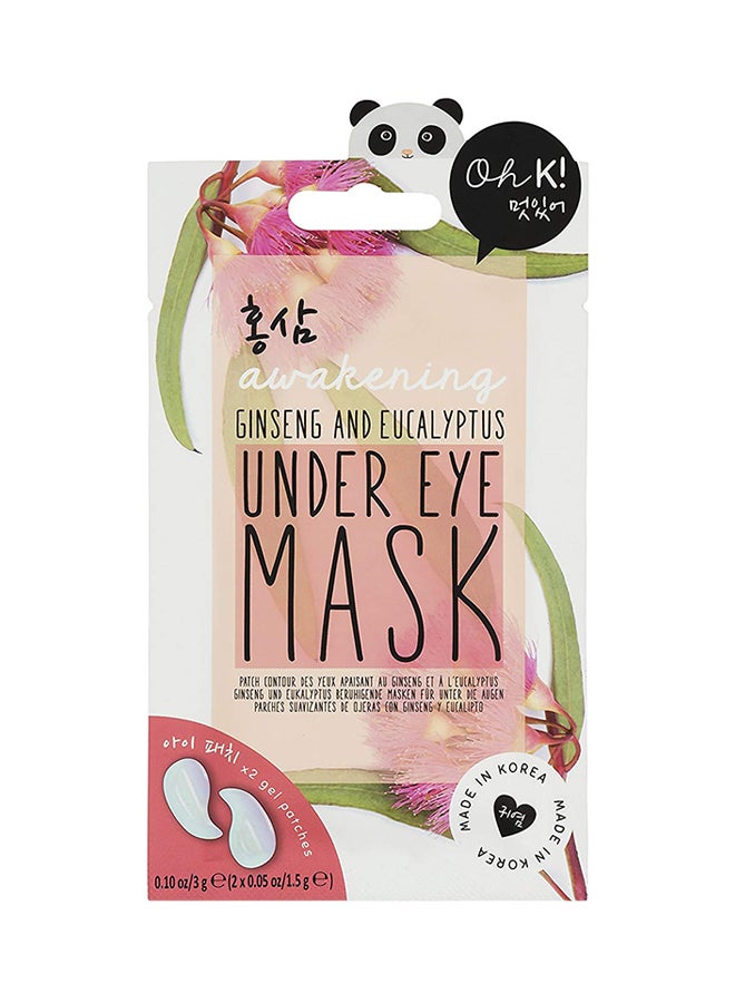 Ginseng And Eucalyptus Under Eye Mask White One Size