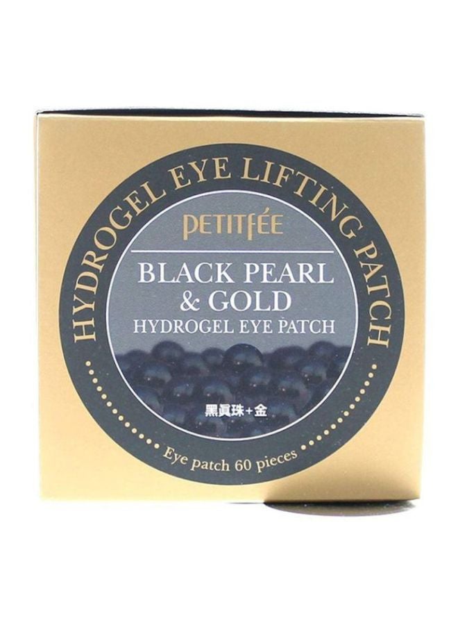 60-Piece Black Pearl Gold Hydrogel Eye Patch 3.2 x 3.2 x 1.7inch