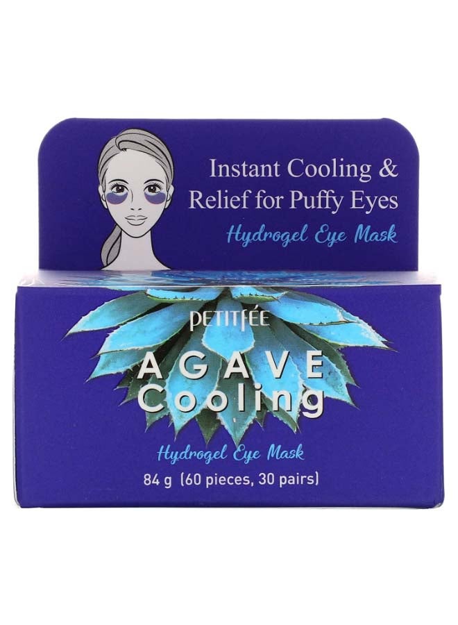 60-Piece Agave Cooling Hydrogel Eye Mask Set 84grams