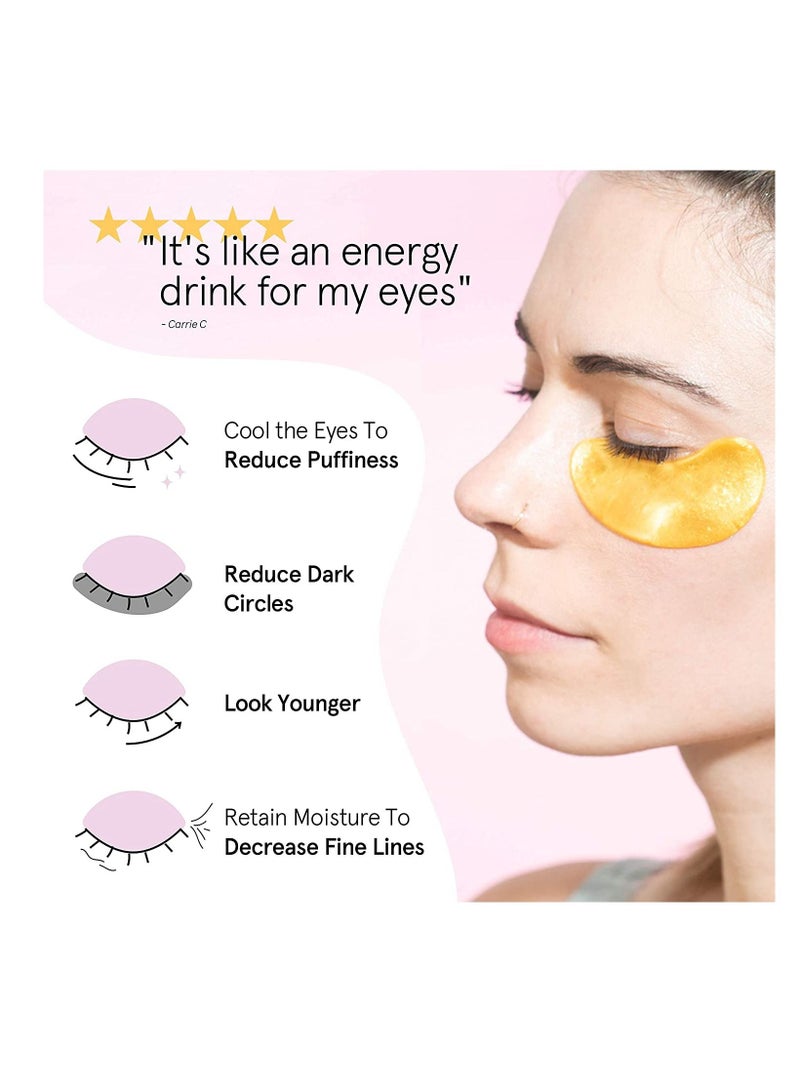 Grace & Stella Under Eye Patches for Dark Circles and Puffiness - Vegan - Gold Under Eye Mask Gel Patches to Reduce Puffy Under Eye Mask