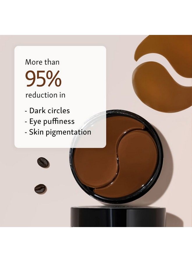 Coffee Hydrogel Under Eye Patches For Dark Circles & Puffiness Reduction ; Caffeine & Hyaluronic Acid ; Cooling Eye Patches With Moisturelock Technique For 2X Hydration 30 Pairs ; 90G