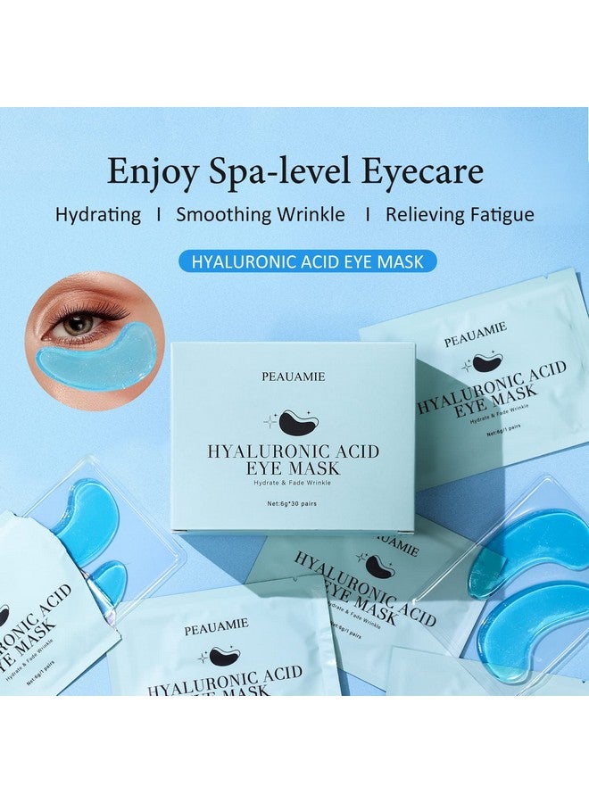 Under Eye Patchs (30 Pairs) Hyaluronic Acid Eye Mask For Dark Circles And Puffiness Wrinkle Eye Bags (Hyaluronic Acid)