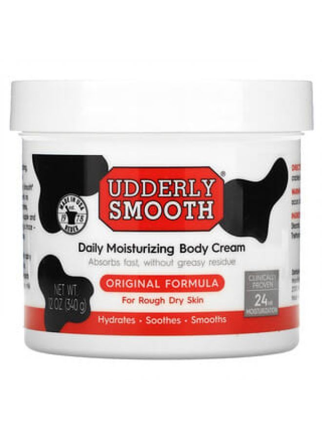 Udderly Smooth, Daily Moisturizing Body Cream, Original Formula, 12 oz (340 g)
