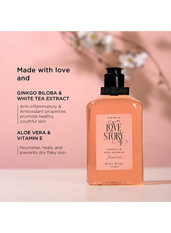 Love Story Gardenia And Night Blooming Jasmine Shower Gel And Body Lotion Duo(270Ml | 270Ml) 100% Vegan And Paraben Free With Goodness Of White Tea Extract Aloe Vera And Vitamin E