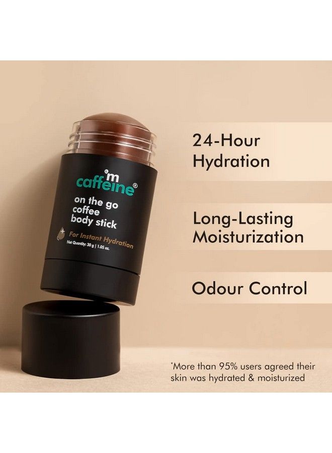 Coffee Body Stick For Instant Hydration Long Lasting Moisturization ; Odor Control With Refreshing Coffee Aroma; On The Go Body Moisturizer Stick For 24H Hydration ; For Women & Men 30G