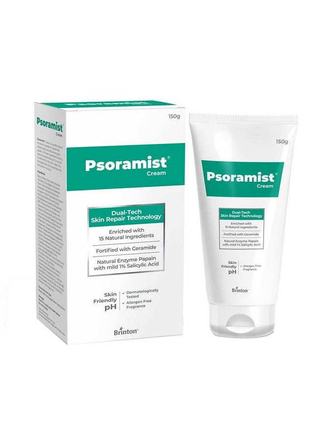 Psoramist Moisturizing Cream 150 Gm ; Dualtech Skin Repair Technology ; Enriched With 15 Natural Ingredients