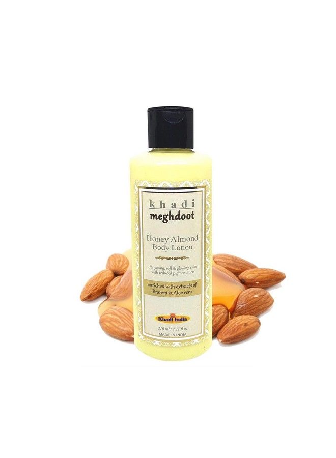 Natural Honey Almond Body Lotion 210Ml Enriched With Brahmi And Aloe Vera For Soft And Glowing Skin; Body Lotion For Dry Skin; Ayurvedic Lotion (Pack Of 2)