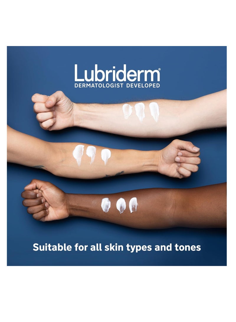 Lubriderm Daily Moisture Lotion + Pro-Ceramide with Shea Butter and Glycerin Helps Moisturize Dry Skin, Hydrating Face, Hand and Body Lotion, Lightly Scented, Non-Greasy, 24 FL OZ