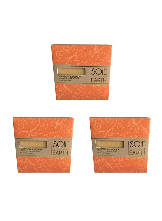 3-Piece Handmade Natural  Bath Soap Set 100grams