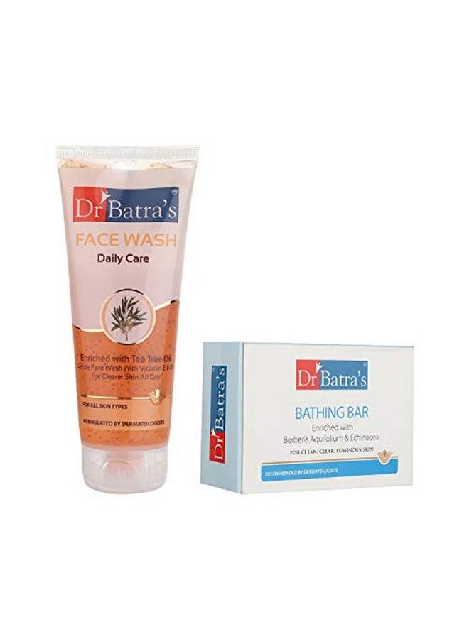 Daily Care Face Wash 200 Gm And Bathing Bar 125 Gm (Pack Of 2 For Men And Women)