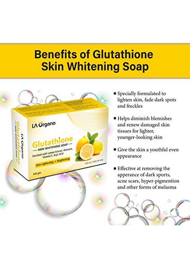 Glutathione Kumkumadi Skin Lightening & Brightening Soap For All Skin Type (100Gm) Pack Of 2