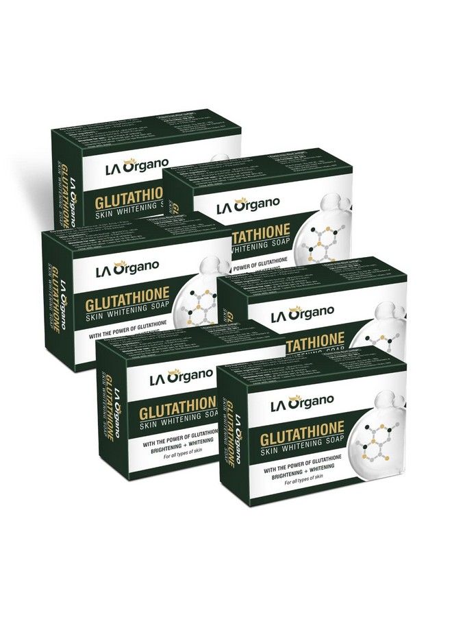 Glutathione Skin Whitening Soap For Brightening & Whitening For All Skin Types 100 G (Pack Of 6)