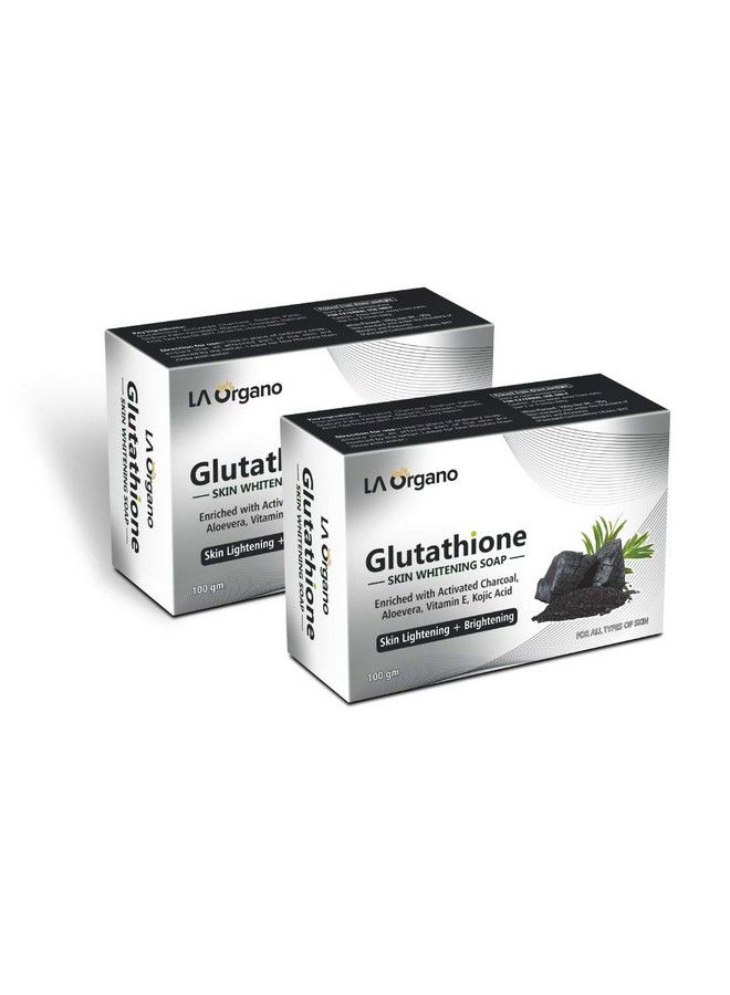 Glutathione Activated Charcoal Skin Whitening Soap For All Skin Type (100Gm) Pack Of 2
