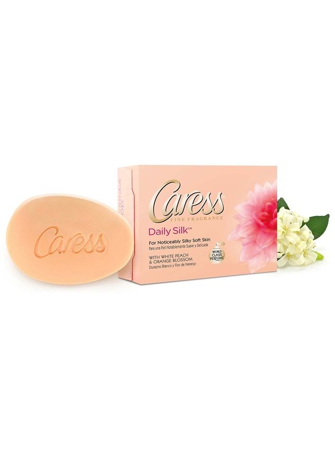 Beauty Bar Soap For Silky, Soft Skin Daily Silk With Silk Extract and Floral Oil Essence, 2 x 4 Ounce (Total of 8 ounce)