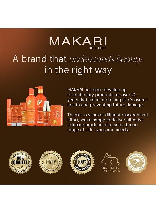 Makari Extreme Active Intense Argan & Carrot Oil Exfoliating Soap (7oz) | Advanced Brightening Bar Soap | With Apricot Seed Extract and Vitamins C & E | Helps Reveal Natural Skin Radiance