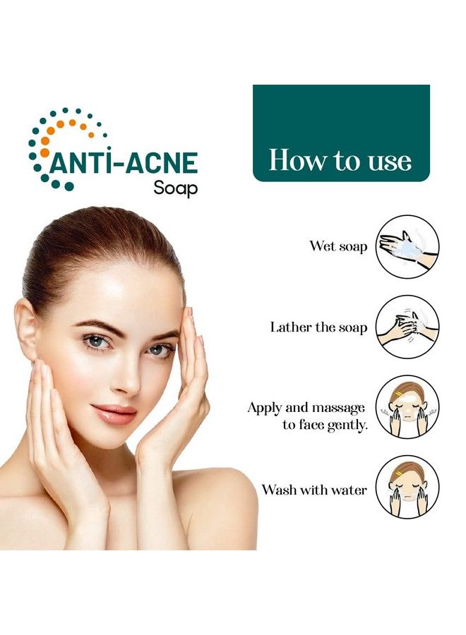 Anti Acne Soap For Remove Acne Blemishes Scars Pimples Dark Spots For All Skin (Pack Of 3)