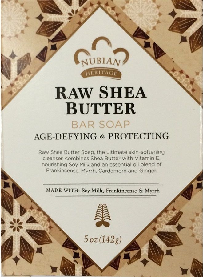 Bar Soap Raw Shea Butter 5 Oz By Nubian Heritage, 3-Pack