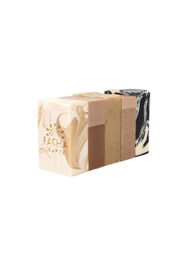 Pacha Bar Soap Fan Favorites Bundle | Premium Handcrafted Soaps | Natural Face Wash Hand Soap Body Wash | Dirty Hippie Golden Chai Clarifying Charcoal Almond Goat