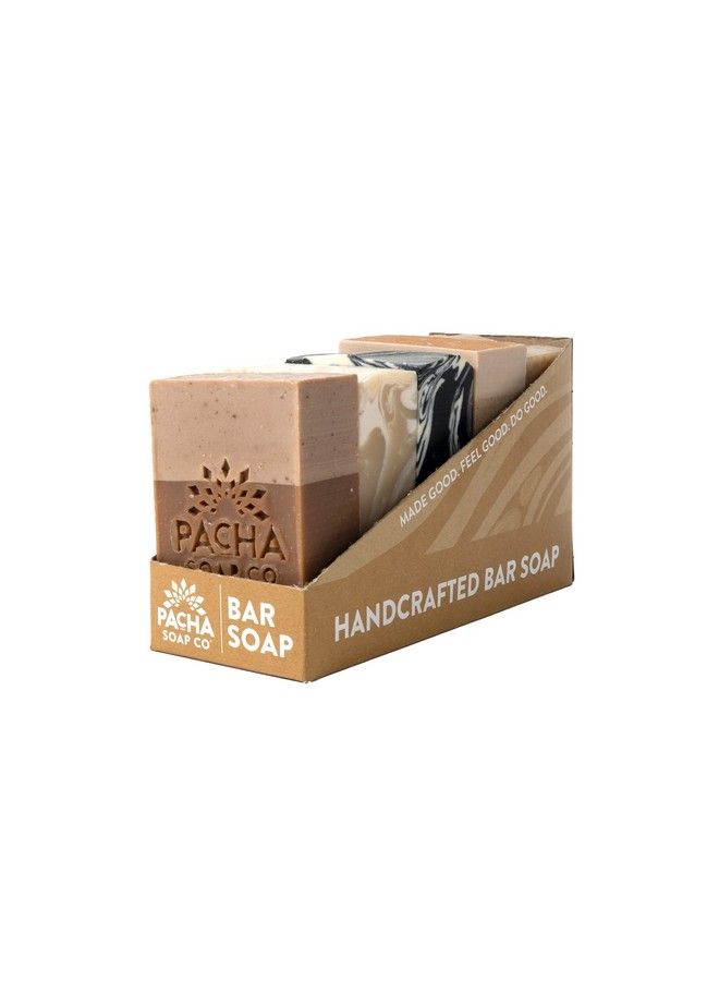 Pacha Bar Soap Fan Favorites Bundle | Premium Handcrafted Soaps | Natural Face Wash Hand Soap Body Wash | Dirty Hippie Golden Chai Clarifying Charcoal Almond Goat