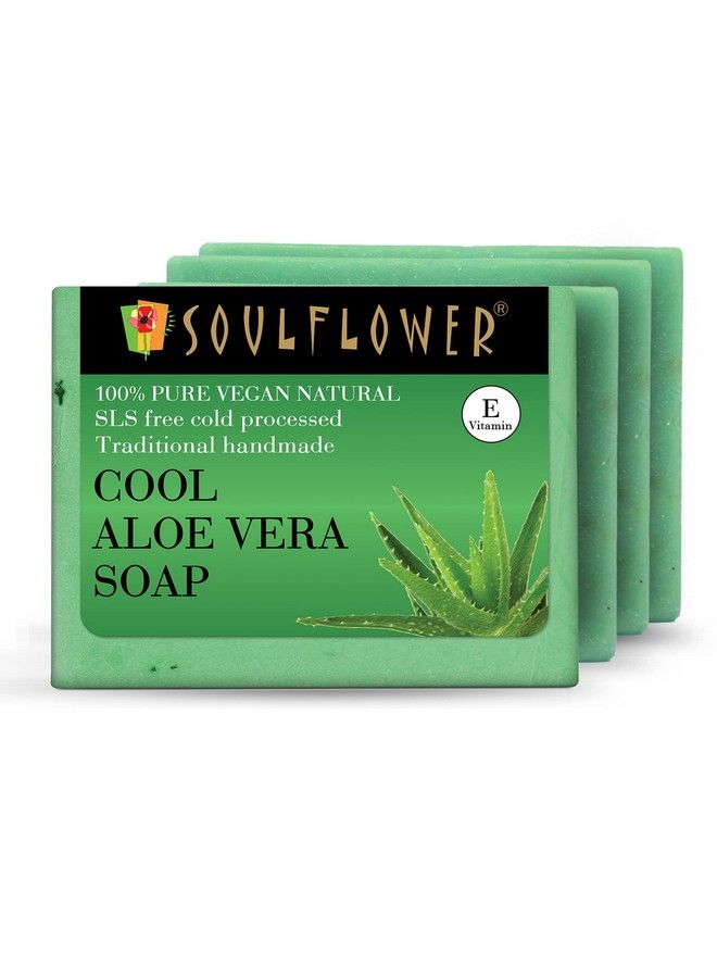 Handmade Aloe Vera Soap ; Fresh Cool Skin Moisturized Glowing Skin Refreshing Aroma ; (Pack Of 4150G Each)