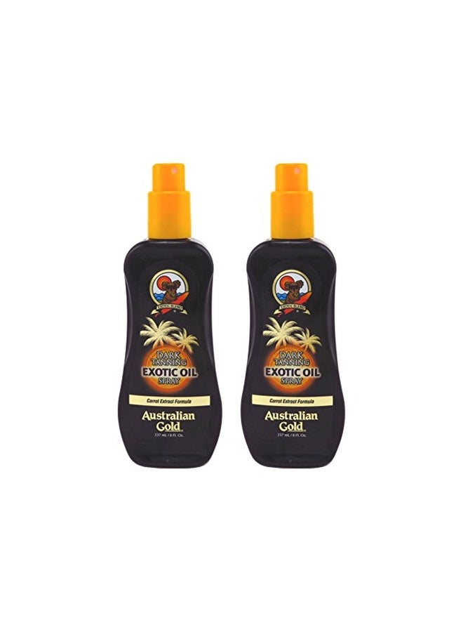 Pack Of 2 Dark Tanning Exotic Oil Spray 235ml