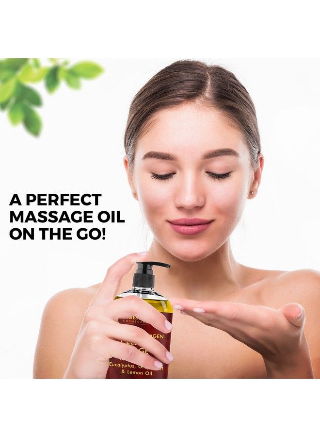 Cellulite Massage Oil With Vegan Collagen & Stem Cells Unique Blend Of Massage Essential Oils Anti Cellulite Oil Improves Skin Tightening And Firming 2 X 8 Fl Oz