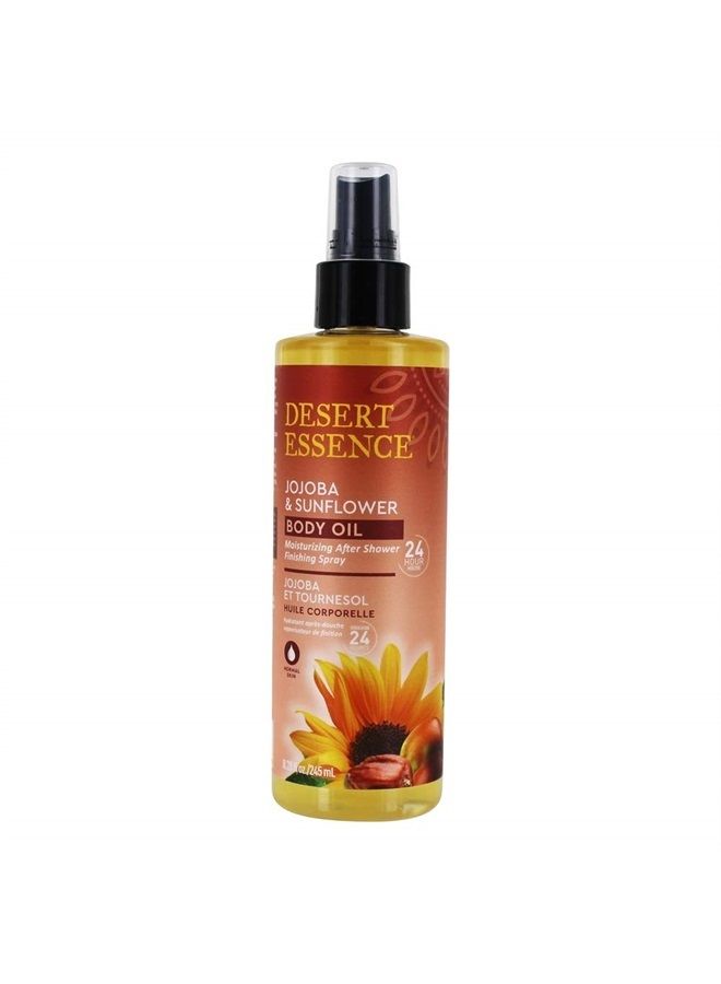 , Jojoba & Sunflower Body Oil Spray, 8.28 fl. oz. - Gluten-Free, Vegan, Cruelty Free - 24hour Moisture, Soothes Skin, Perfect for Sensitive Skin, Illuminating Body Spray