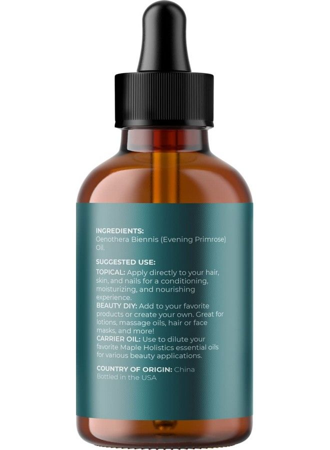 Pure Evening Primrose Oil For Skin Cold Pressed Natural Face Moisturizer And Nourishing Hair Oil Use In Diy Skin Care For Dry Flaky Skin Hydration And As A Carrier Oil For Essential Oils Mixing
