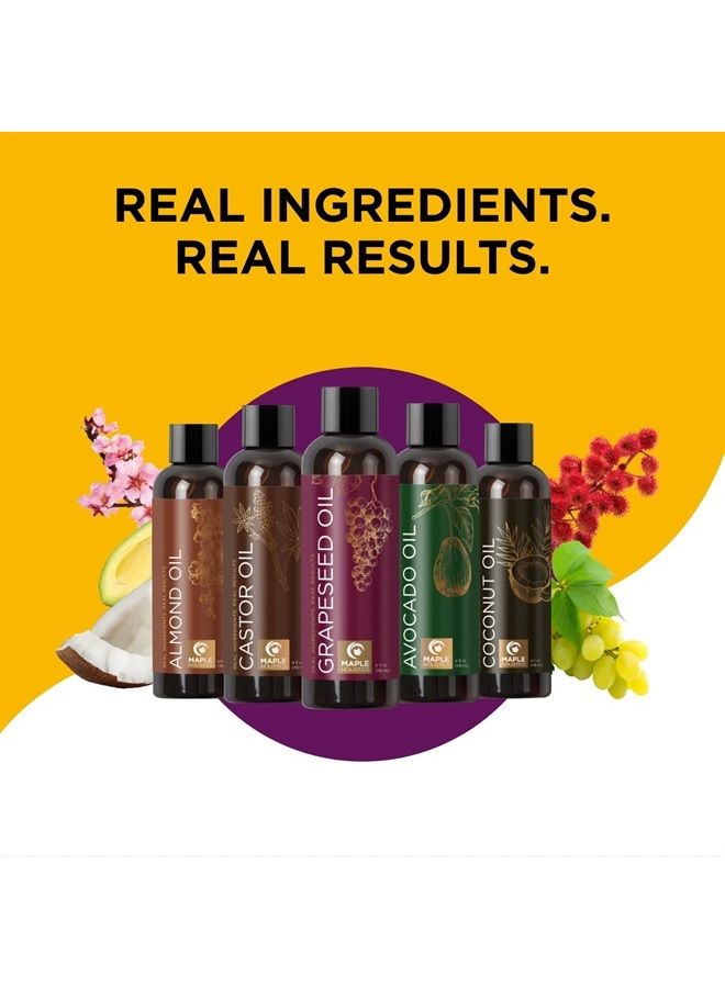 Pure Carrier Oils for Essential Oils - DIY Skin Care Set with Hair Oils Skin Oils for Body Care Moisturizers for Face and Body plus Nail Care - Anti Aging Skin Care DIY Beauty Products Carrier Oil Set