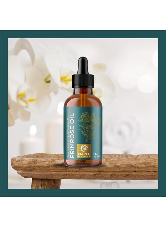 Pure Evening Primrose Oil for Skin - Cold Pressed Natural Face Moisturizer and Nourishing Hair Oil - Use in DIY Skin Care for Dry Flaky Skin Hydration and as a Carrier Oil for Essential Oils Mixing