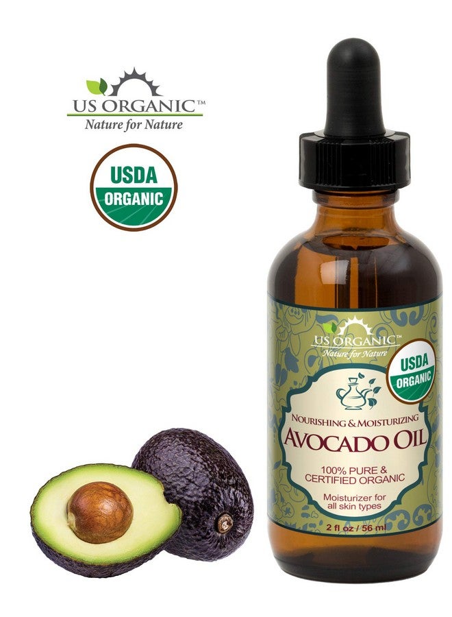 S Organic Avocado Oil Unrefined Virgin Usda Certified Organic 100% Pure & Natural Cold Pressed In Amber Glass Bottle W/Glass Eye Dropper For Easy Application (2 Oz (Small))