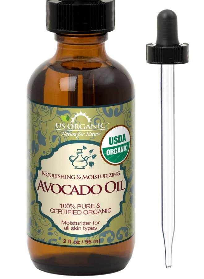 S Organic Avocado Oil Unrefined Virgin Usda Certified Organic 100% Pure & Natural Cold Pressed In Amber Glass Bottle W/Glass Eye Dropper For Easy Application (2 Oz (Small))