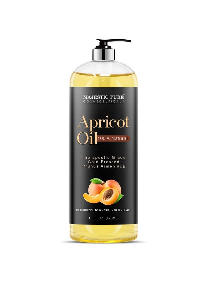 Ajestic Pure Apricot Oil 100% Pure And Natural Coldpressed Apricot Kernel Oil Moisturizing For Skin Care Massage Hair Care And To Dilute Essential Oils 16 Fl Oz