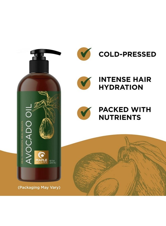Avocado Oil For Hair Skin And Nails Pure Avocado Oil Moisturizer For Dry Hair And Humectant Moisturizer Avocado Oil For Skin Care Natural Hair Oil And Carrier Oil For Essential Oils Mixing 16Oz