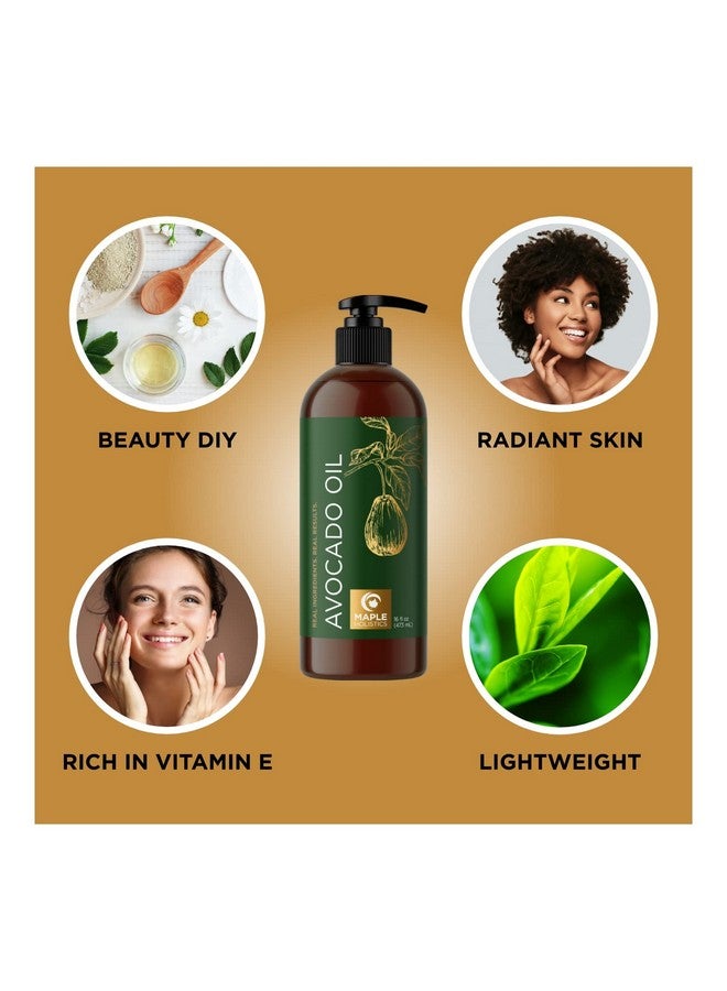 Avocado Oil For Hair Skin And Nails Pure Avocado Oil Moisturizer For Dry Hair And Humectant Moisturizer Avocado Oil For Skin Care Natural Hair Oil And Carrier Oil For Essential Oils Mixing 16Oz