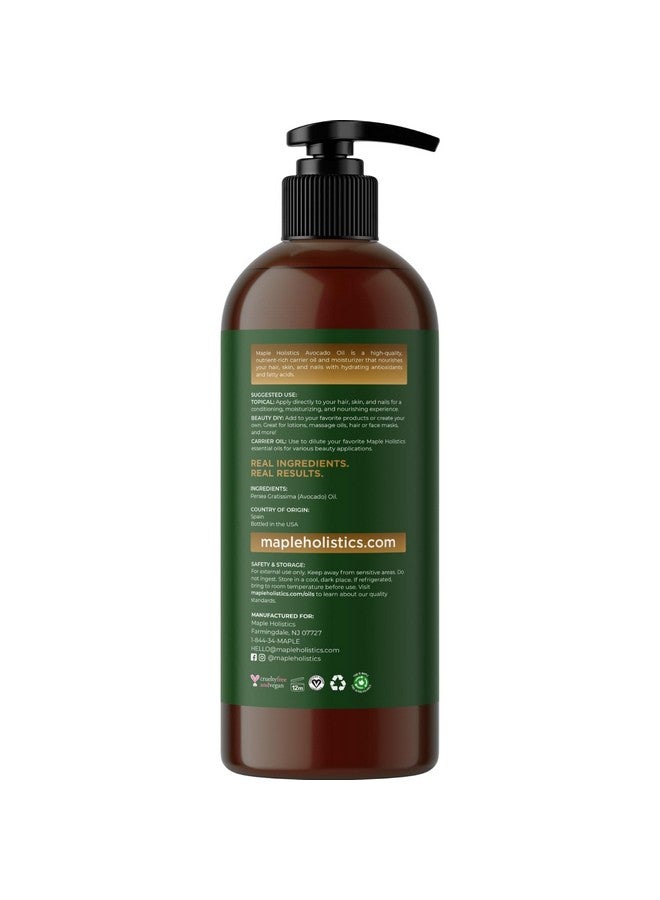 Avocado Oil For Hair Skin And Nails Pure Avocado Oil Moisturizer For Dry Hair And Humectant Moisturizer Avocado Oil For Skin Care Natural Hair Oil And Carrier Oil For Essential Oils Mixing 16Oz