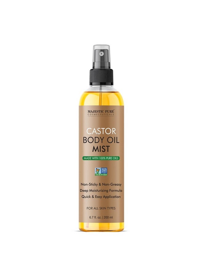 Castor Body Oil Mist Castor Oil For Skin Scars Face Nails Hair Scalp Moisturizing Body Oil Spray 6.7 Fl Oz