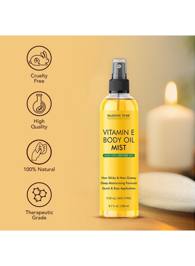 Vitamin E Body Oil Mist Cold Pressed Vitamin E Oil For Skin Scars Face Nails Hair Scalp Moisturizing Body Oil Spray 6.7 Fl Oz