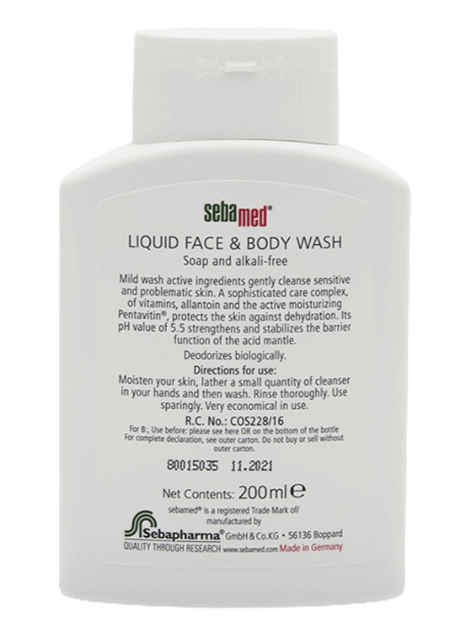 Liquid Face And Body Wash 200ml