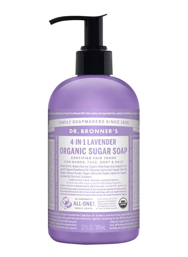 Lavender Organic Sugar Liquid Soap 355ml